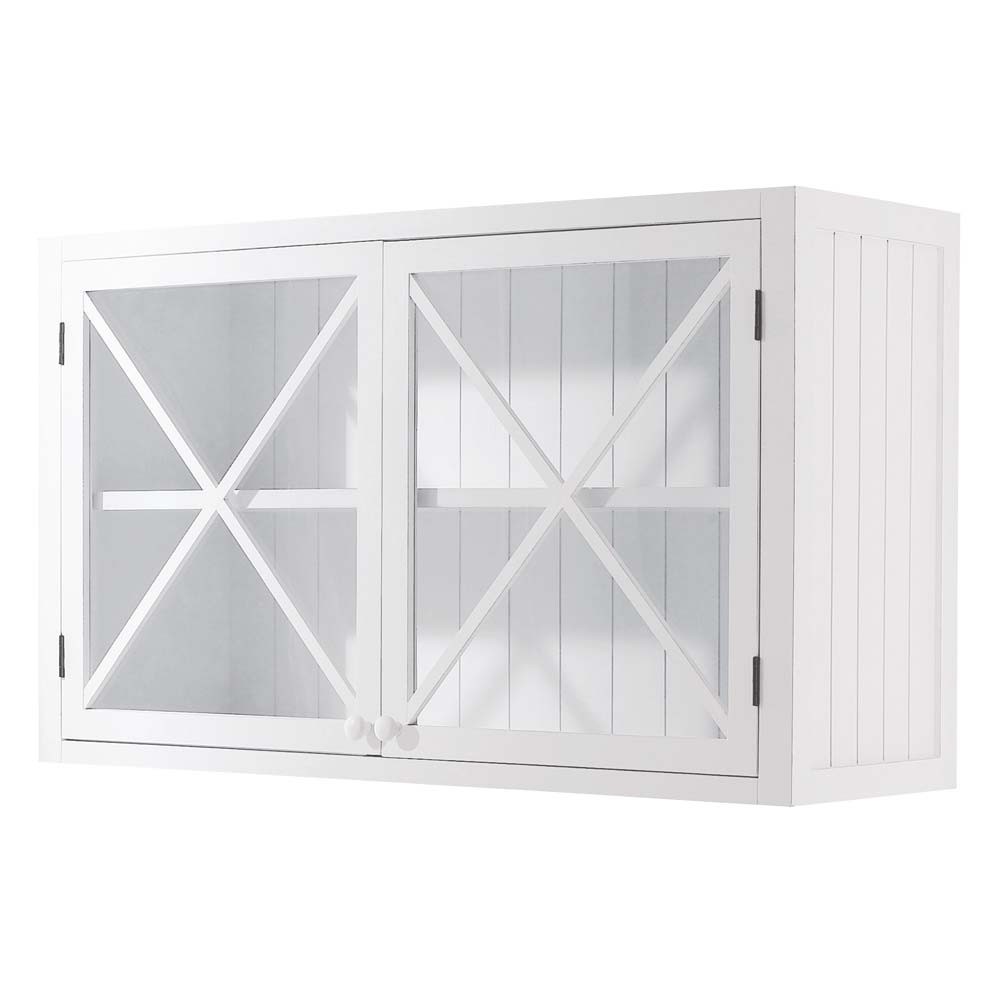 para la cocina › Mueble alto de cocina blanco acristalado de madera para la cocina › Mueble alto de cocina blanco acristalado de madera