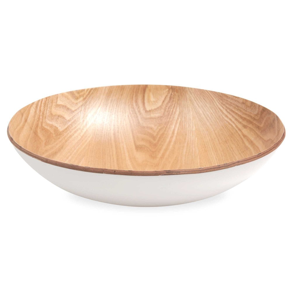NATURE white wooden bowl Maisons du Monde