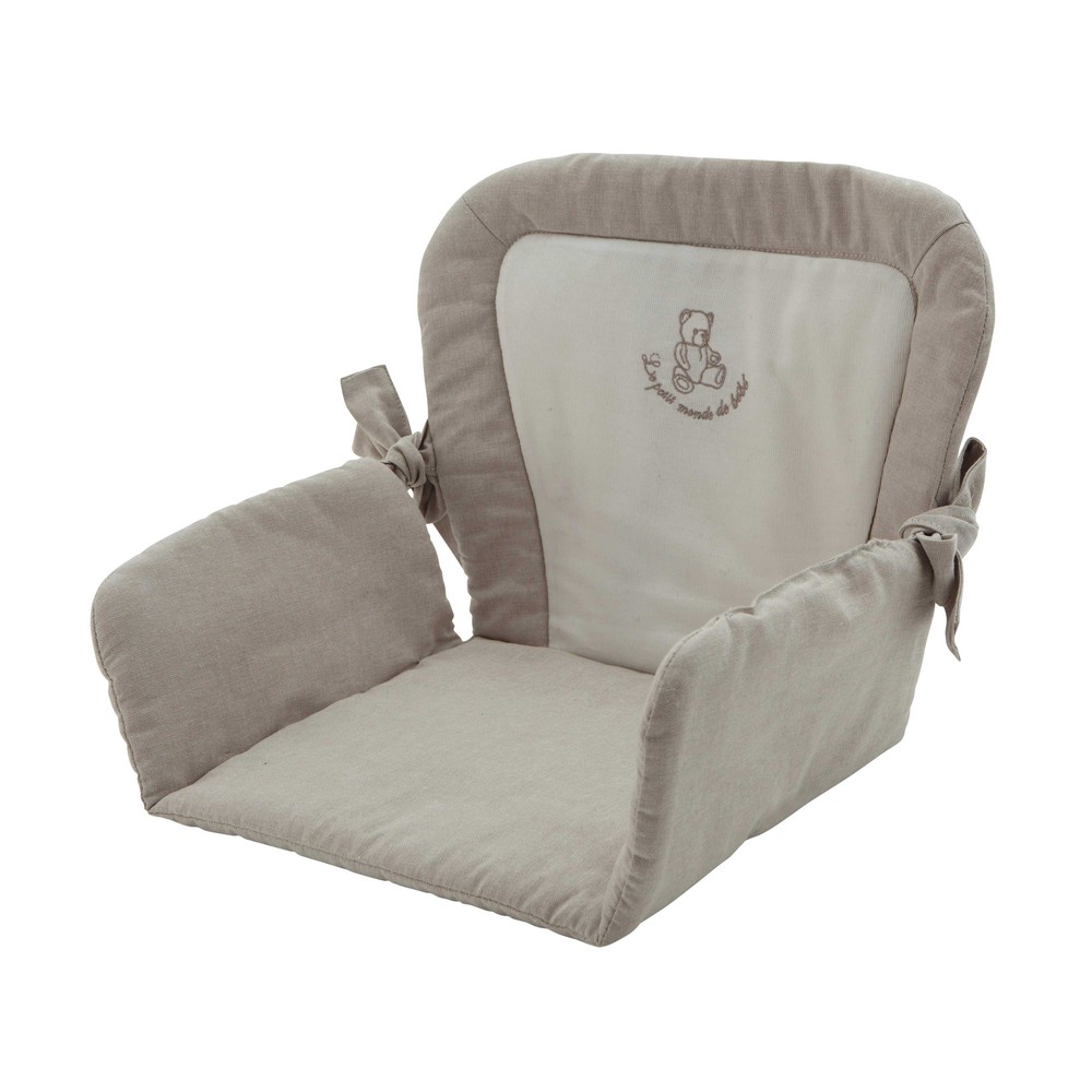 OURSON baby high chair cotton cushion in beige 25 x 30cm Maisons du Monde