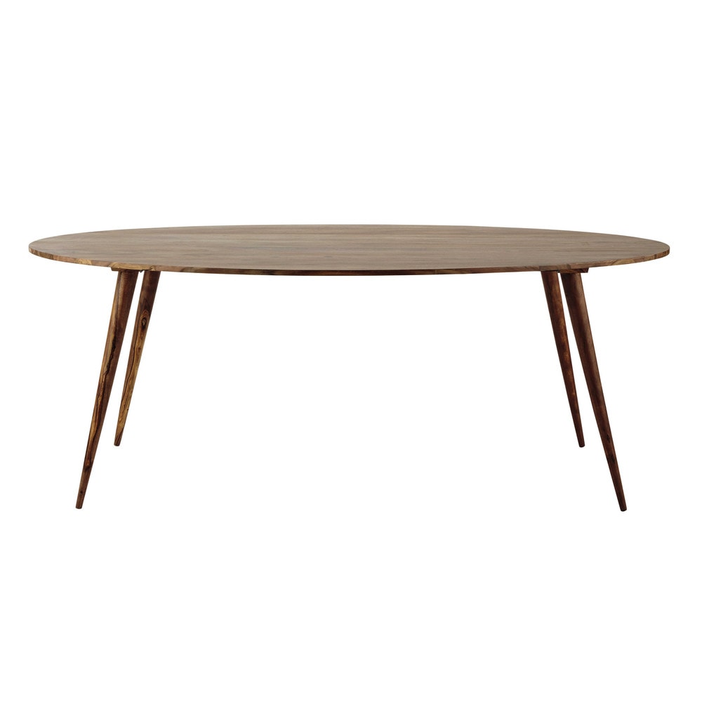 Ovaler Esstisch aus massivem Sheeshamholz, B 200 cm Andersen | Maisons