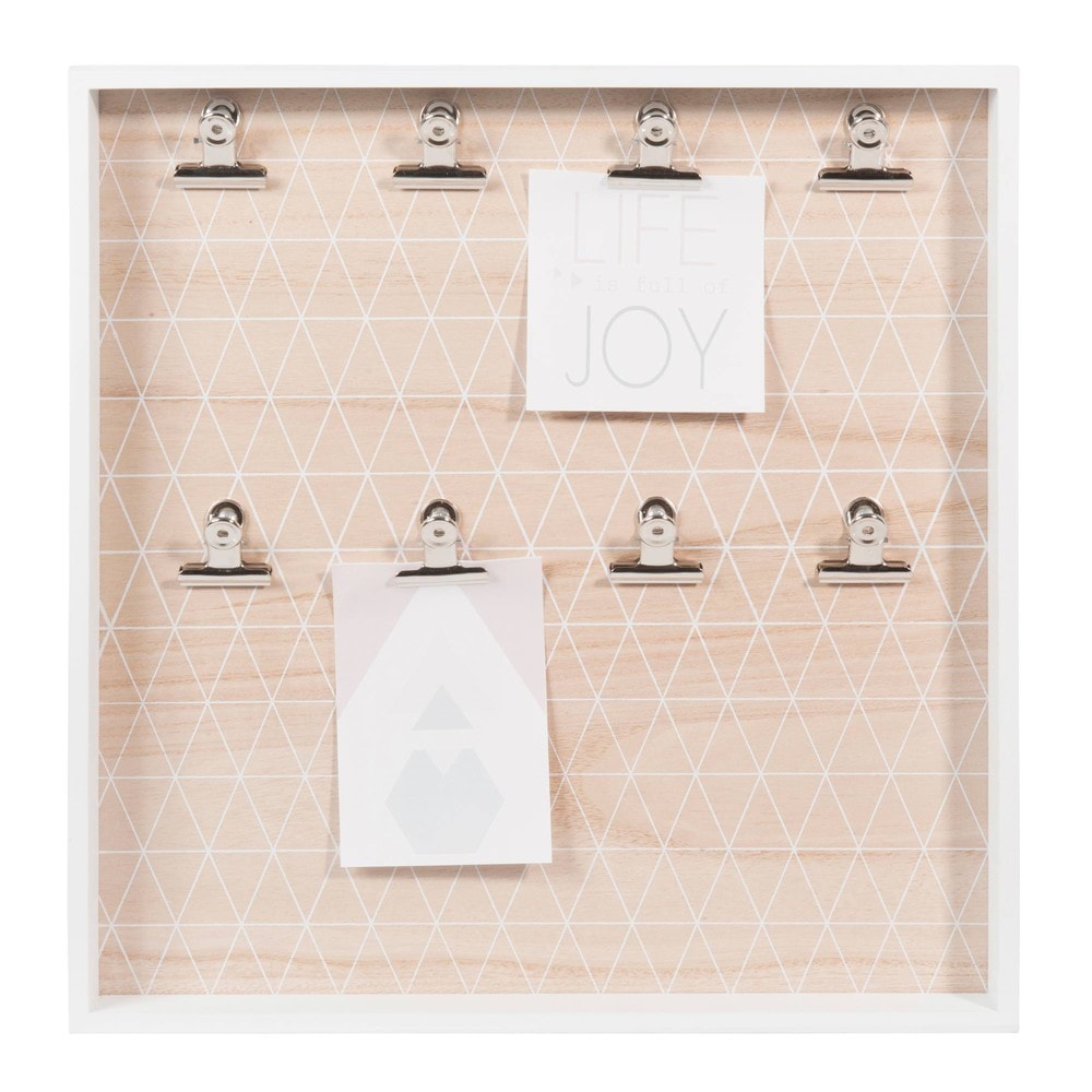 Pêle-mêle photo blanc 40 x 40 cm GRAPHIC PASTEL | Maisons du Monde