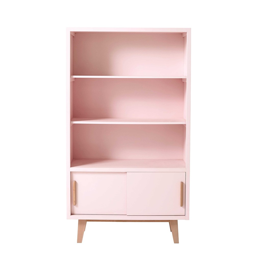 Pink wooden bookcase L 93 cm Sweet Maisons du Monde