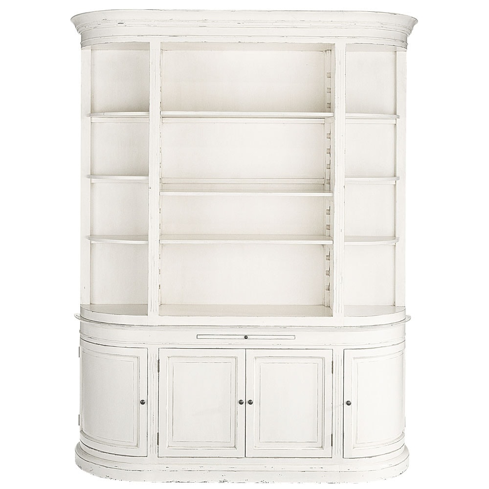 Recycled wood bookcase in ivory W 190cm Flaubert Maisons du Monde