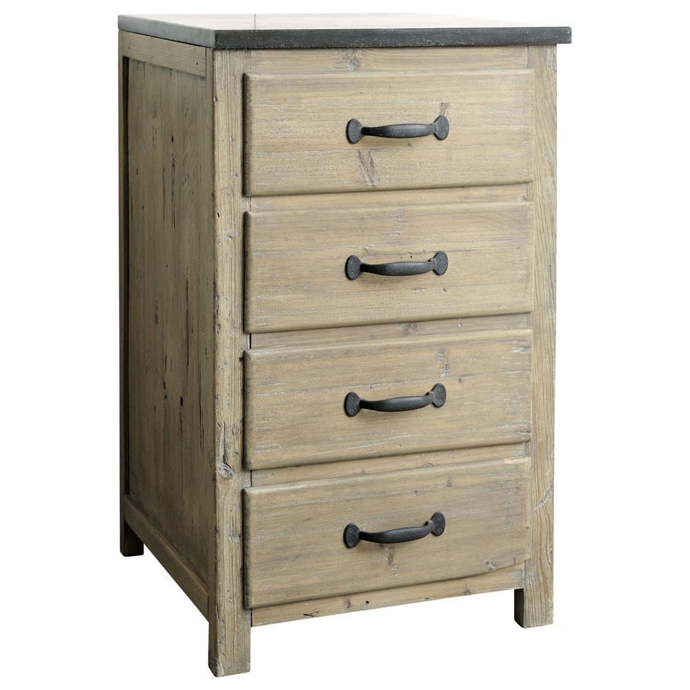 Recycled wood kitchen base unit W 50cm Copenhague | Maisons du Monde