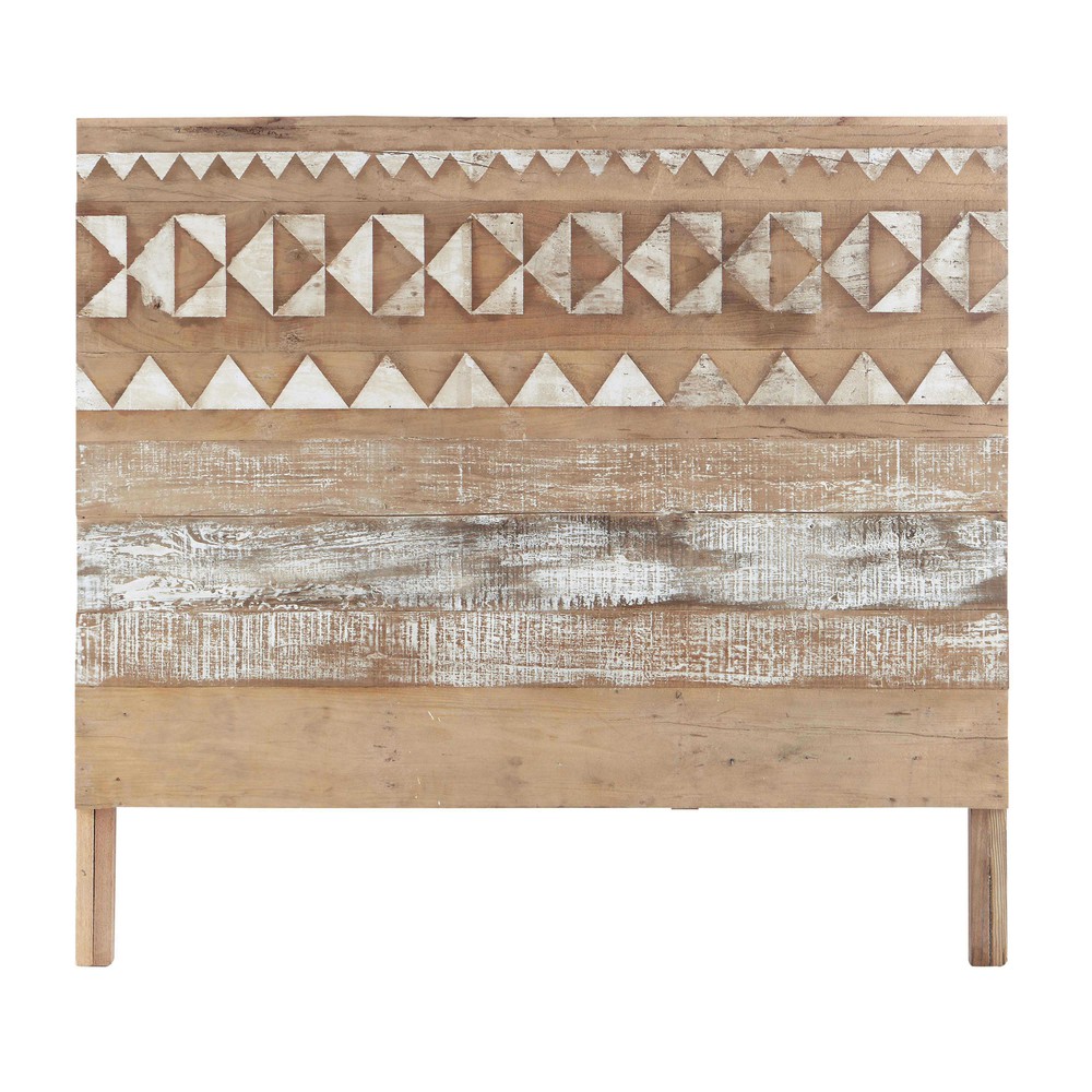 Recycled wood patterned headboard W 140cm Tikka | Maisons du Monde