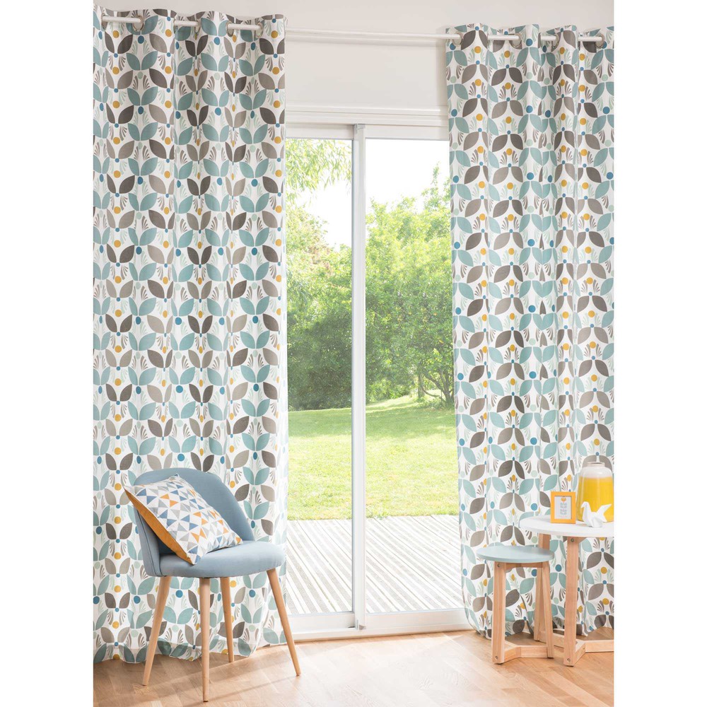 rideau 224 œillets en coton 140 x 250 cm cali maisons du monde rideau 224 œillets en coton 140 x 250 cm cali maisons du monde