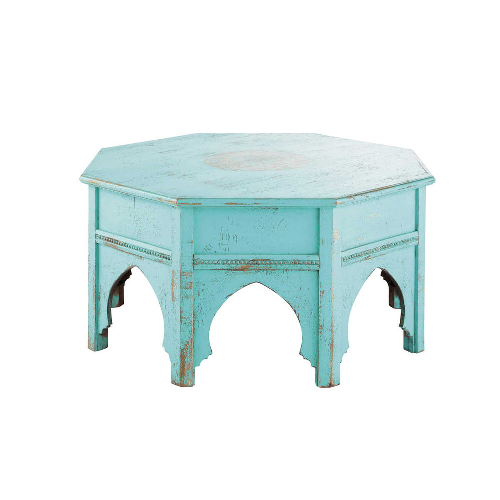 Round blue coffee table Salvador Salvador Maisons du Monde