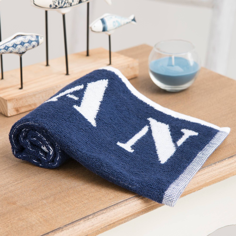 Serviette de bain et de plage imprimée 100% coton, REAL MADRID LOGO