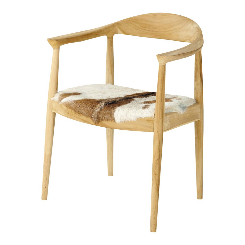 Sessel aus Ziegenleder, weiß-braun Lapon Lapon | Maisons du Monde