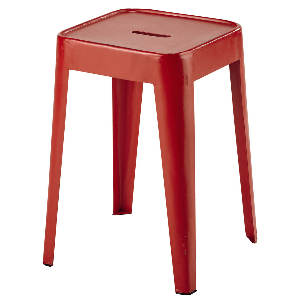 Sgabello Rosso sgabello rosso in metallo tom maisons du monde Sgabello Rosso sgabello rosso in metallo tom maisons du monde