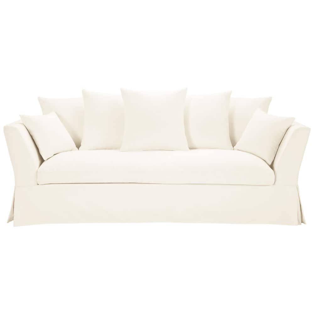 Sofa in Ivory cotton, seats 3 Hamilton Hamilton Maisons du Monde