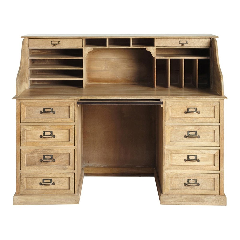 Solid mango wood writing desk W 150cm Naturaliste Maisons du Monde