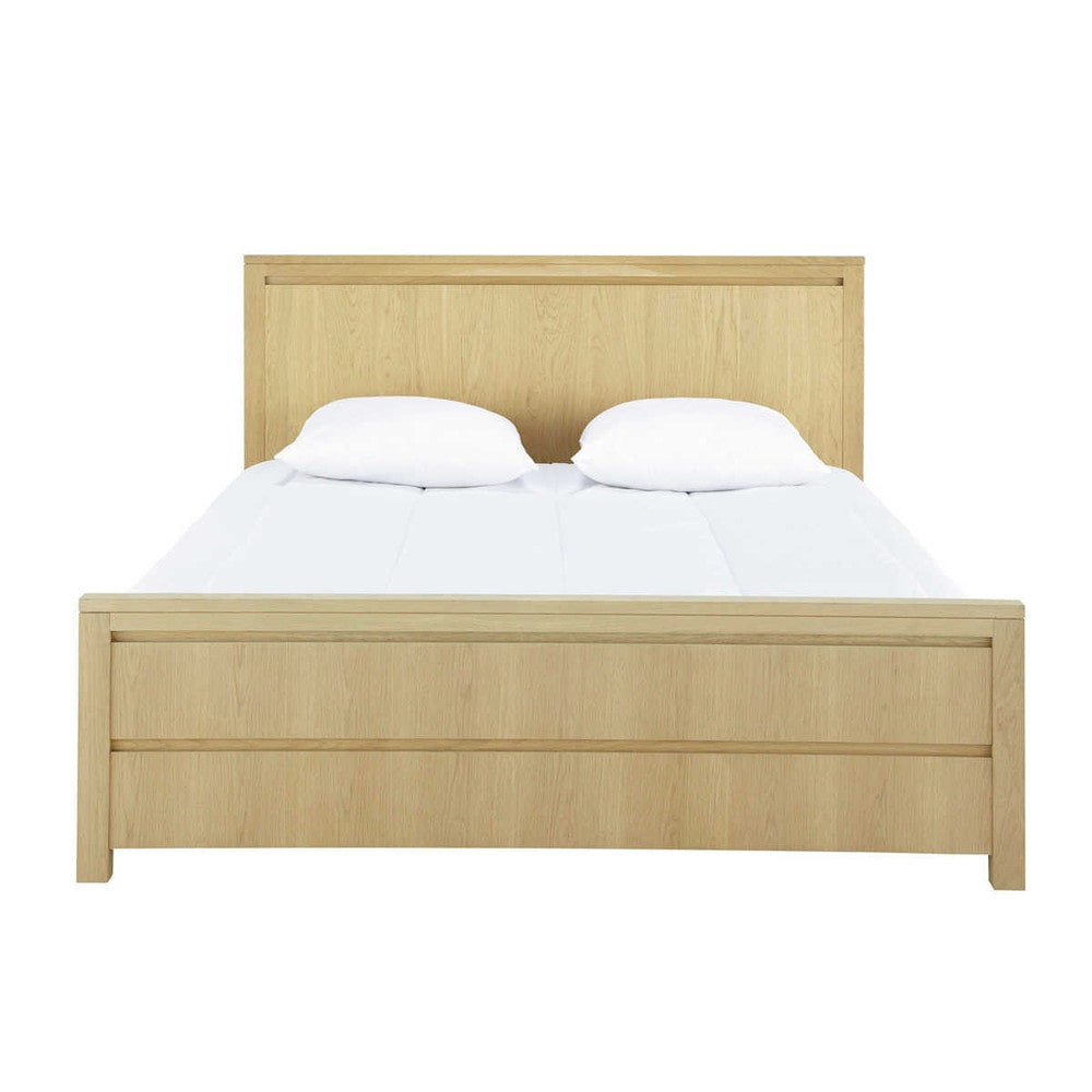 Solid oak 160 x 200cm double bed Danube Maisons du Monde