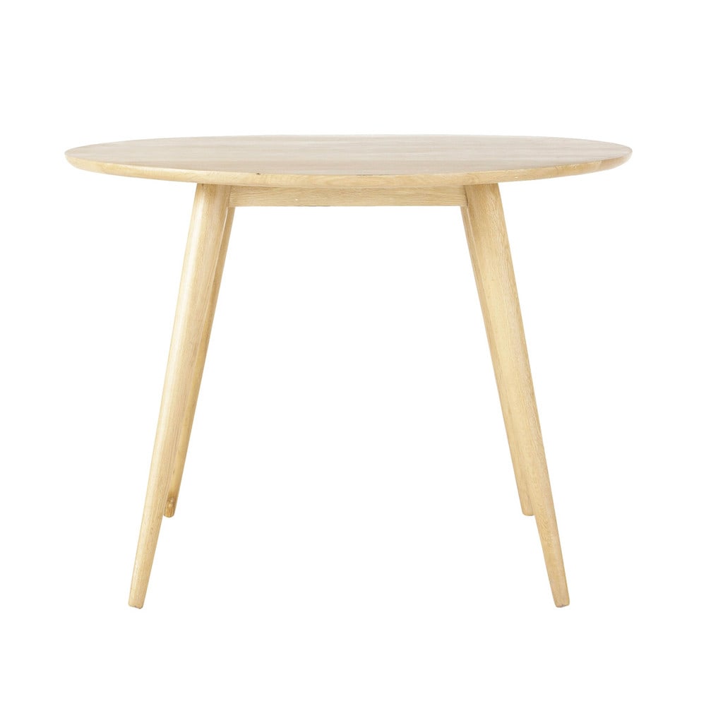 Solid Oak Vintage Round Dining Table D 100cm Norway Maisons Du Monde Solid Oak Vintage Round Dining Table D 100cm