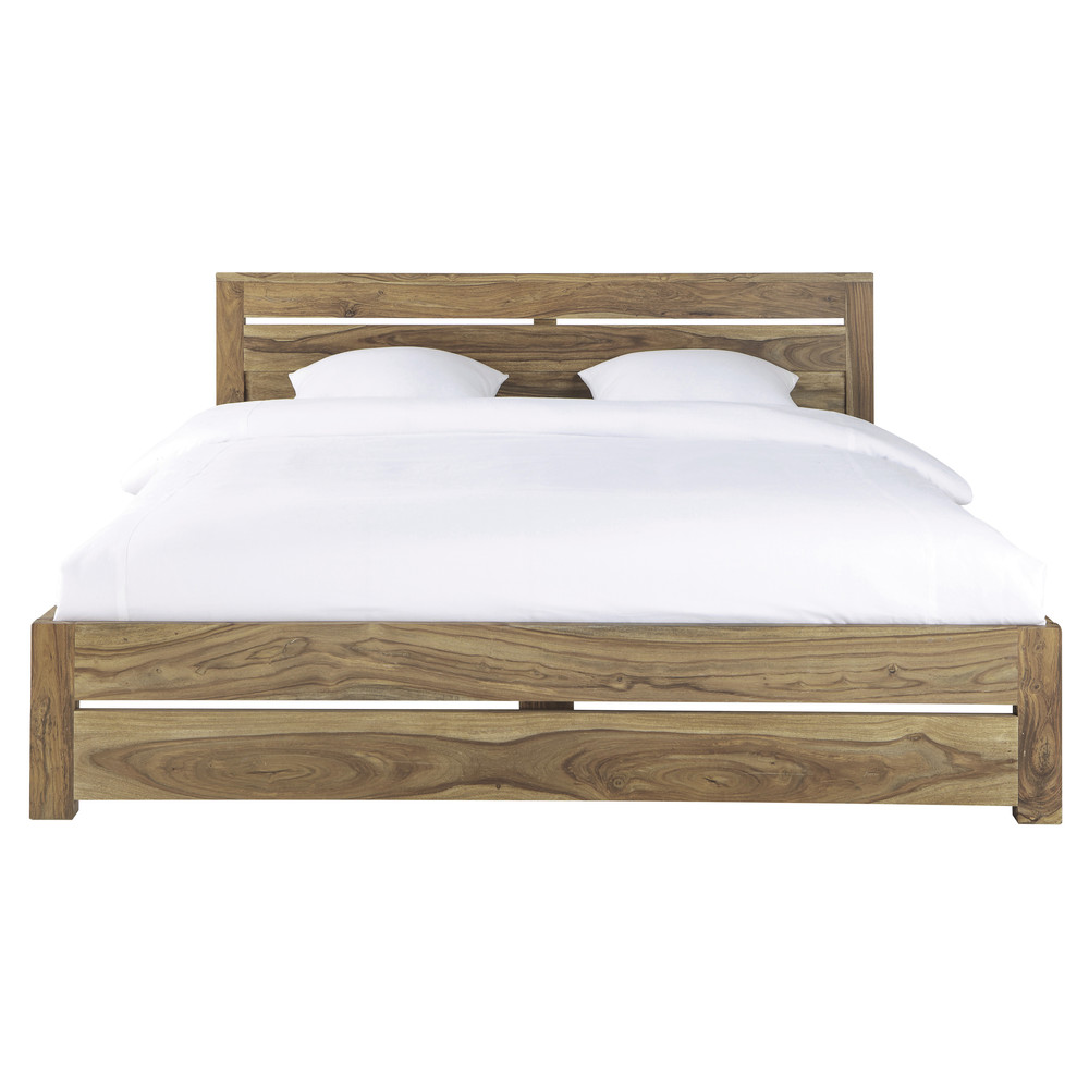 Solid Sheesham Wood 180 x 200 Double Bed Stockholm Maisons du Monde