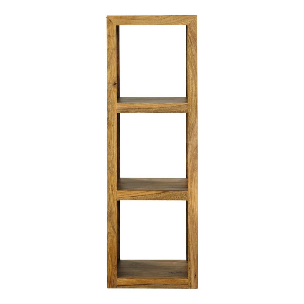 Solid sheesham wood shelf tower unit H 104cm Stockholm Maisons du Monde