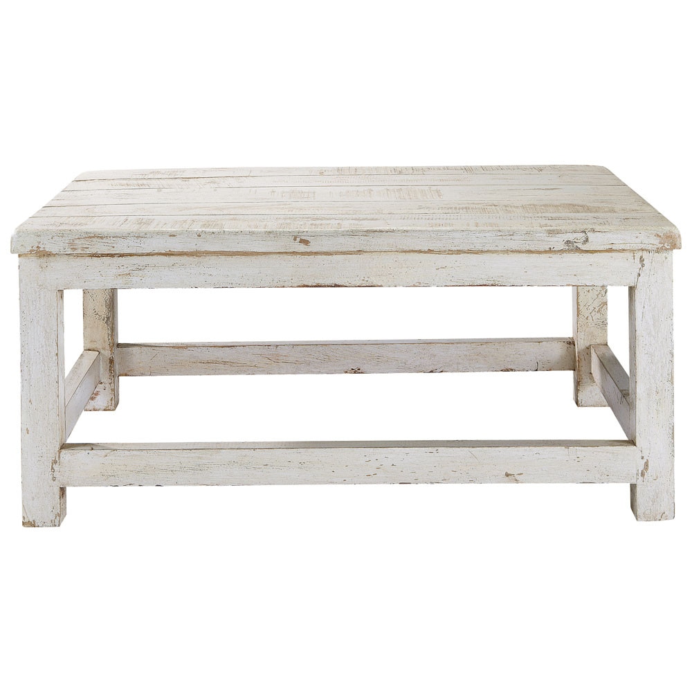 Table basse en manguier blanc vieilli L 90 cm Avignon Maisons du Monde -> Table Basse Bois Blanc Table basse en manguier blanc vieilli L 90 cm Avignon Maisons du Monde -> Table Basse Bois Blanc