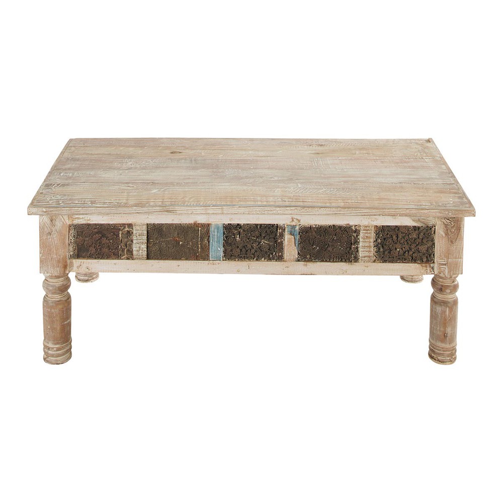 Meubles ? Tables Basses ? Table Basse Indienne Bois Recycl? KARMA Grossiste Table Basse Lumineuse ~ Meubles ? Tables Basses ? Table Basse Indienne Bois Recycl? KARMA