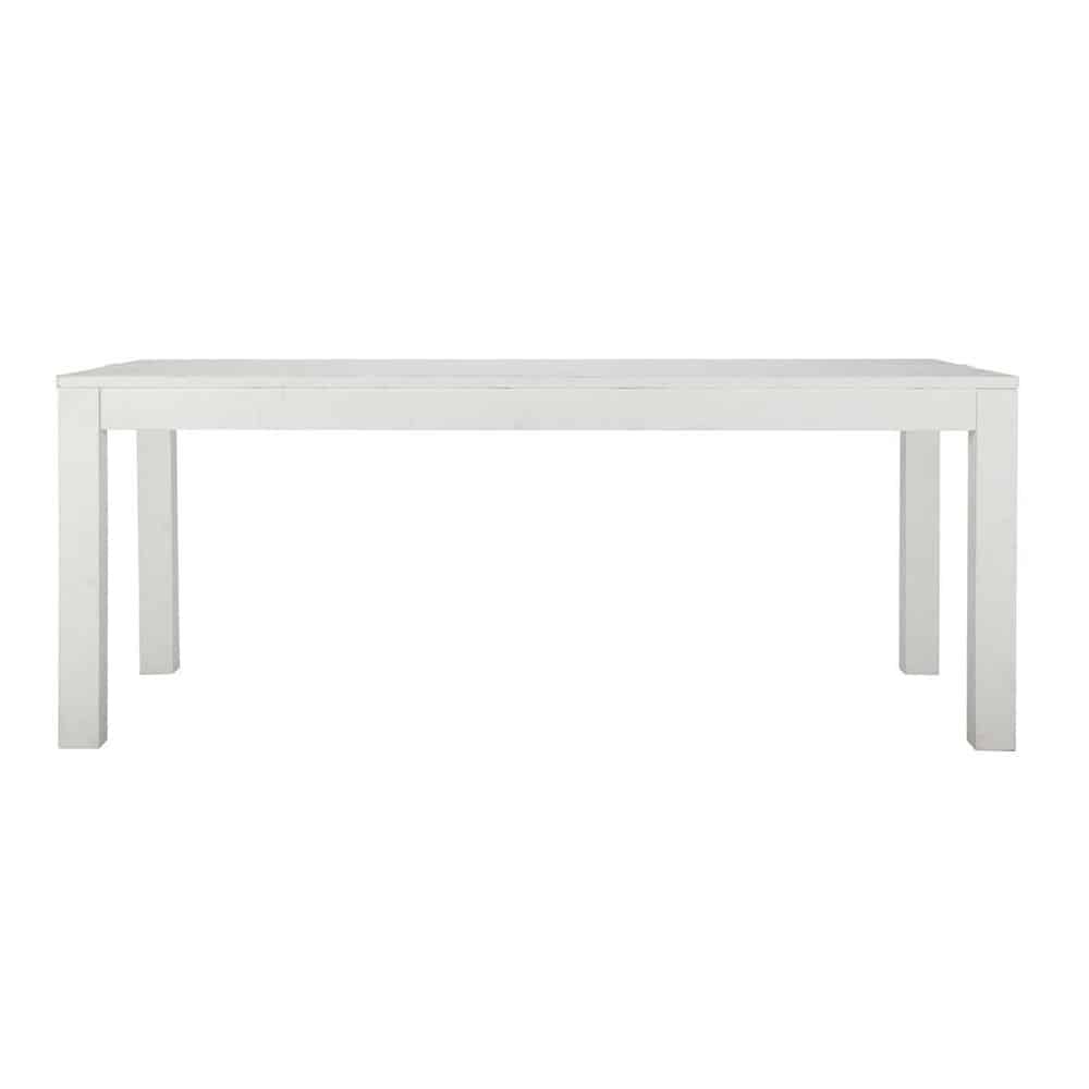 Table de salle à manger en bois massif blanche L 200 cm White Maisons