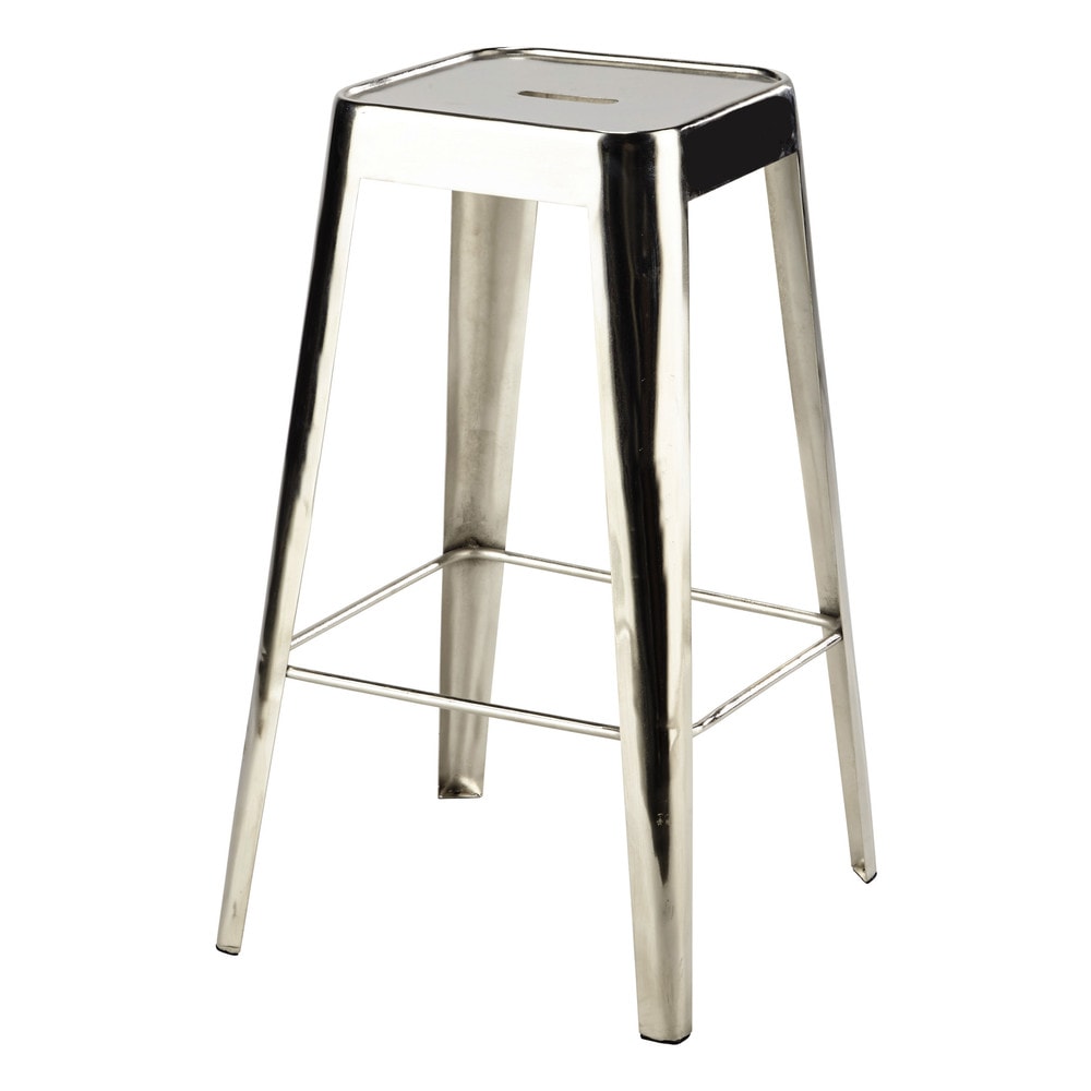 tabouret de bar en m 233 tal chrome tom maisons du monde tabouret de bar en m 233 tal chrome tom maisons du monde