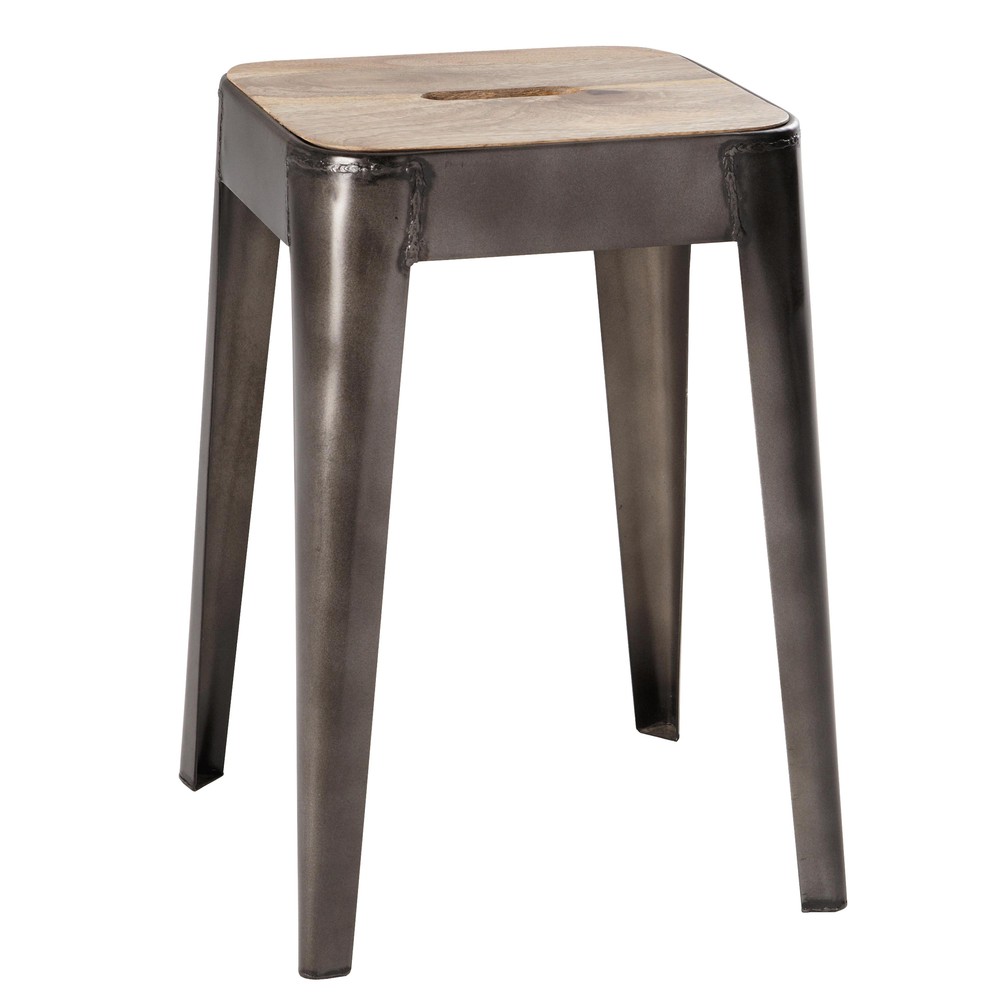 Maison Du Tabouret tabouret en manguier et m 233 tal manufacture maisons du monde Maison Du Tabouret tabouret en manguier et m 233 tal manufacture maisons du monde