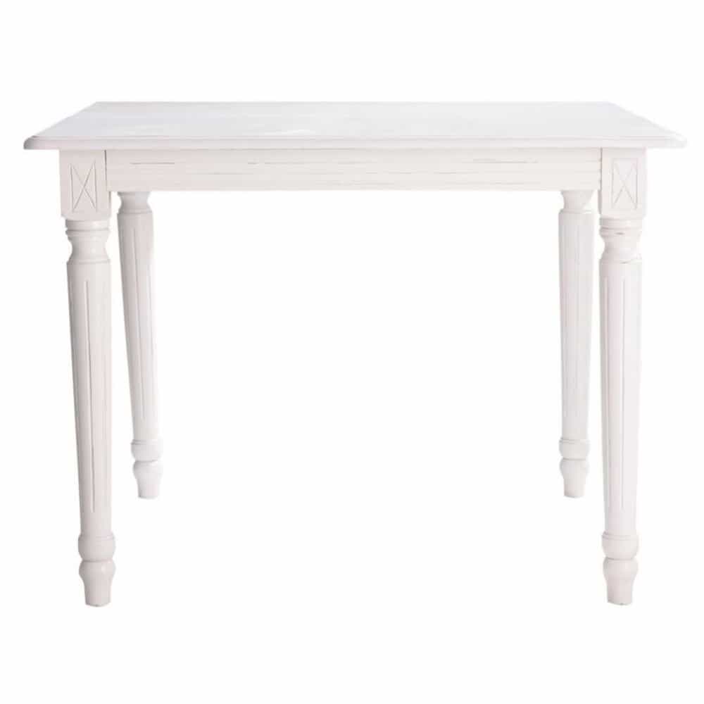 Tavolo allungabile bianco per sala da pranzo in legno l 100 cm ...
