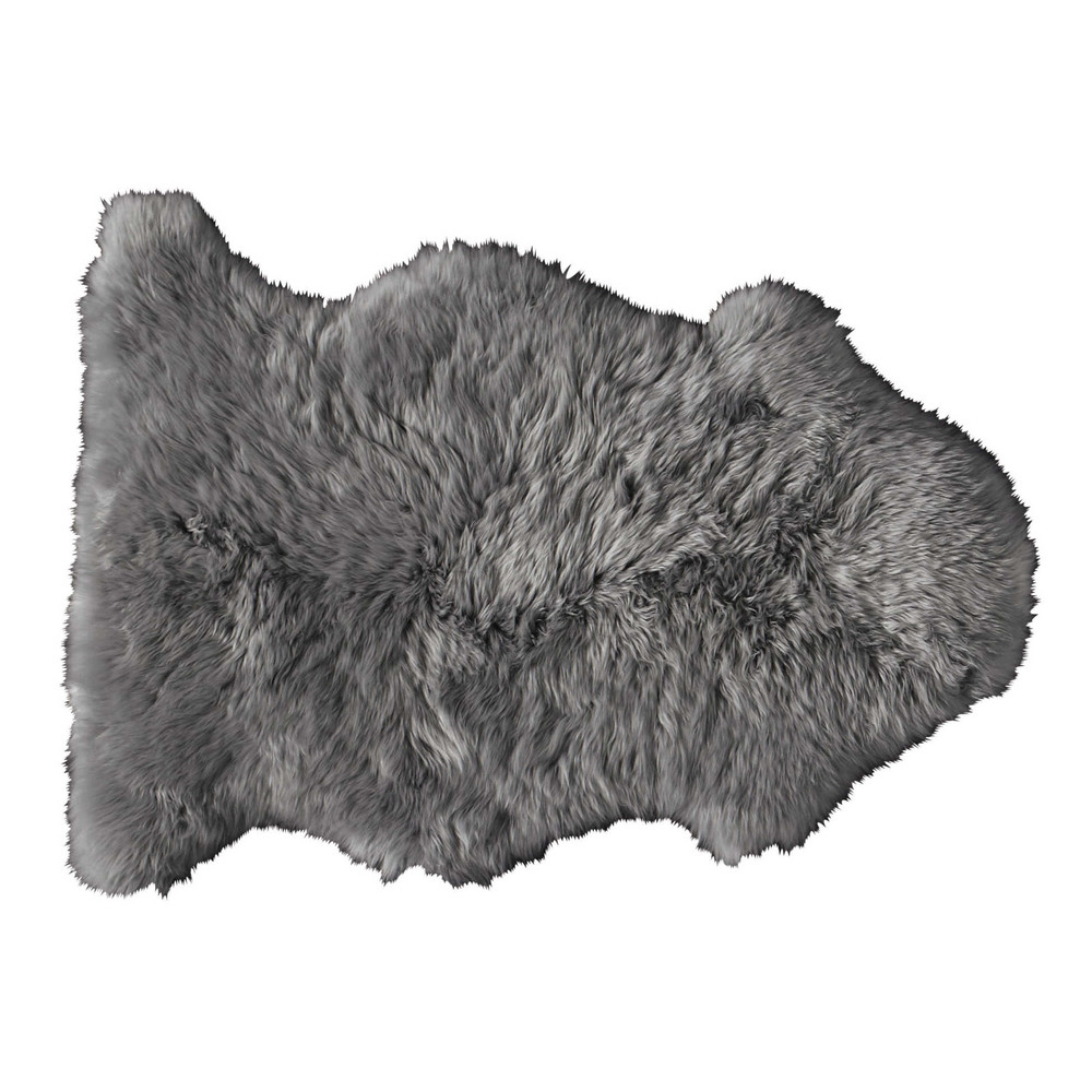 Teppich aus grauem Schaffell, 55x90 | Maisons du Monde