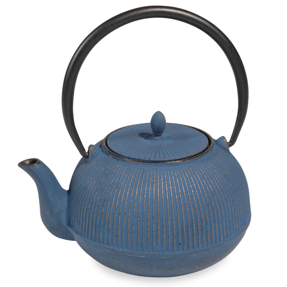 Théière En Fonte 1L Bleu Avec Filtre Amovible - Pour Thé Traditionnel