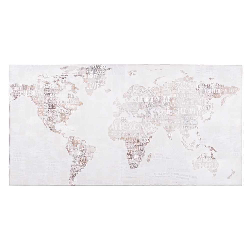 toile carte du monde toile carte du monde 50 x 98 cm world on papers maisons du monde toile carte du monde toile carte du monde 50 x 98 cm world on papers maisons du monde