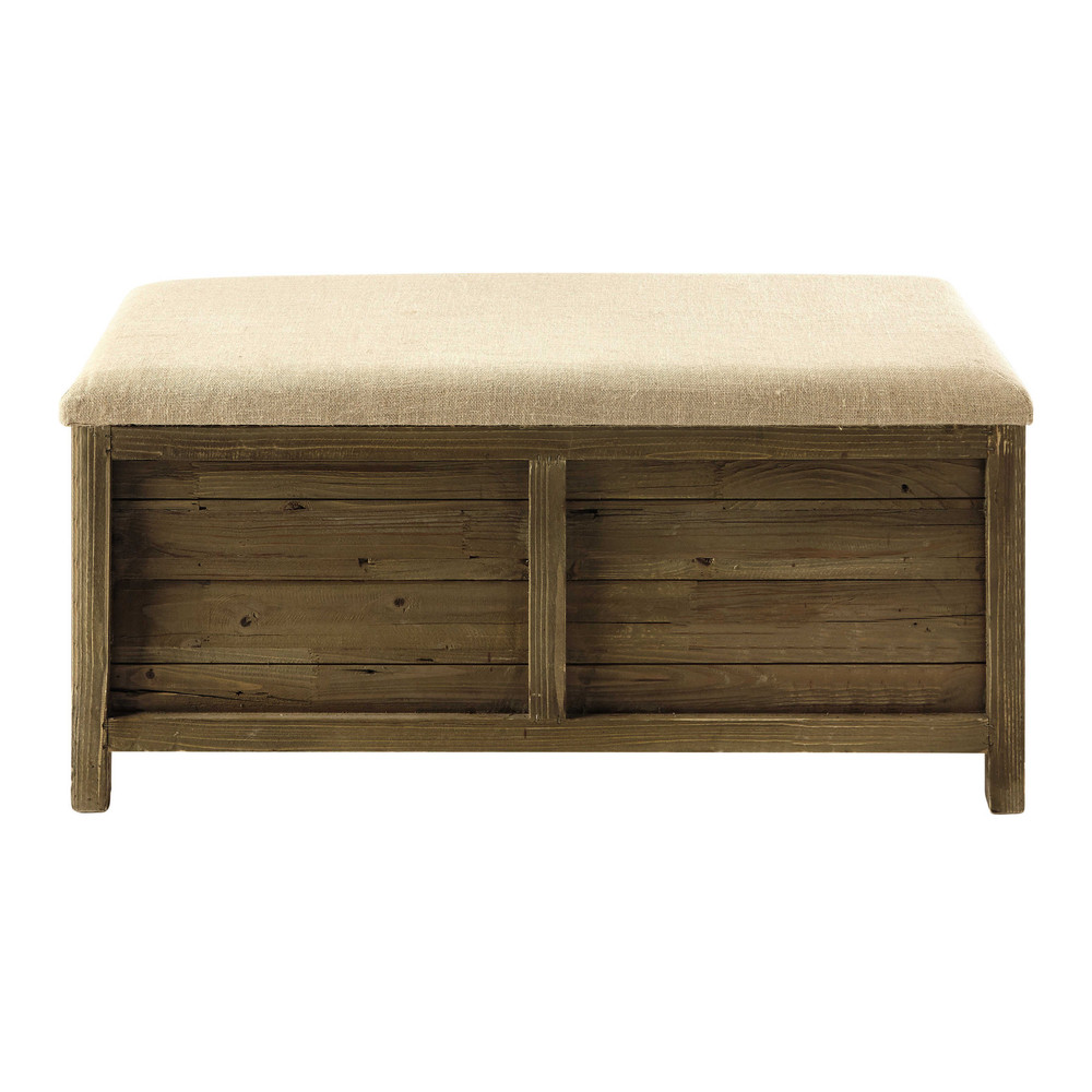 Truhenbank FISHERMAN aus Holz und Jute, B104 | Maisons du Monde