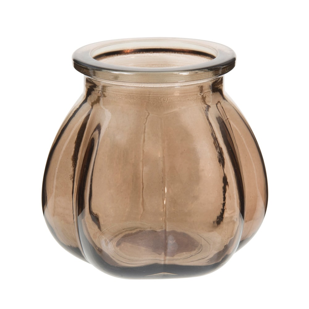 Vase en verre marron H 11 cm CITROUILLE Maisons du Monde