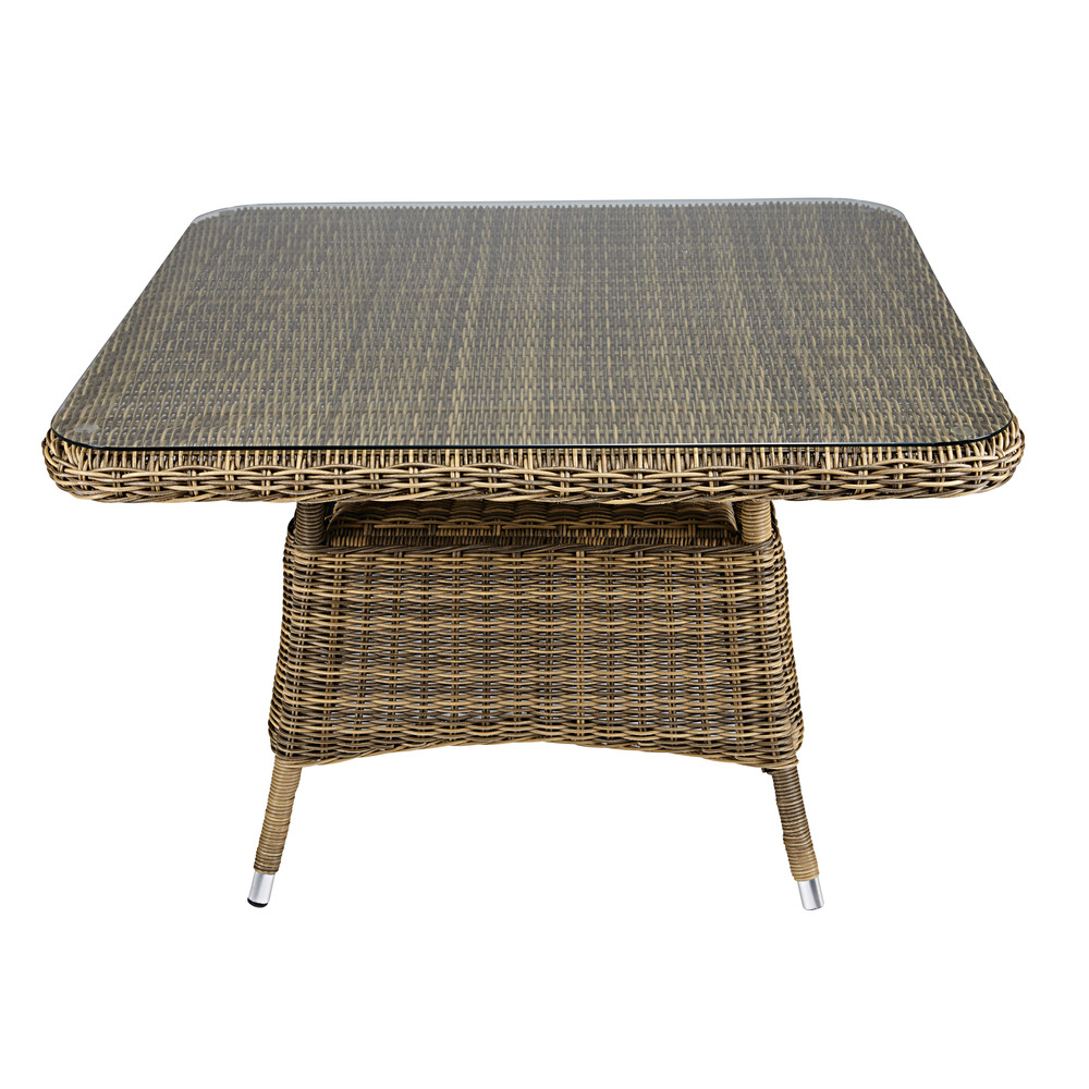 Vierkante tuintafel van gehard glas en wicker 4 personen St Rapha u00ebl Maisons du Monde Vierkante tuintafel van gehard glas en wicker 4 personen St Rapha u00ebl Maisons du Monde