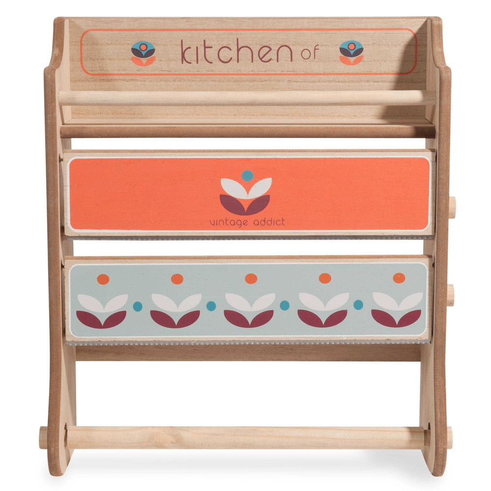 VINTAGE ADDICT wooden kitchen roll holder with shelf Maisons du Monde