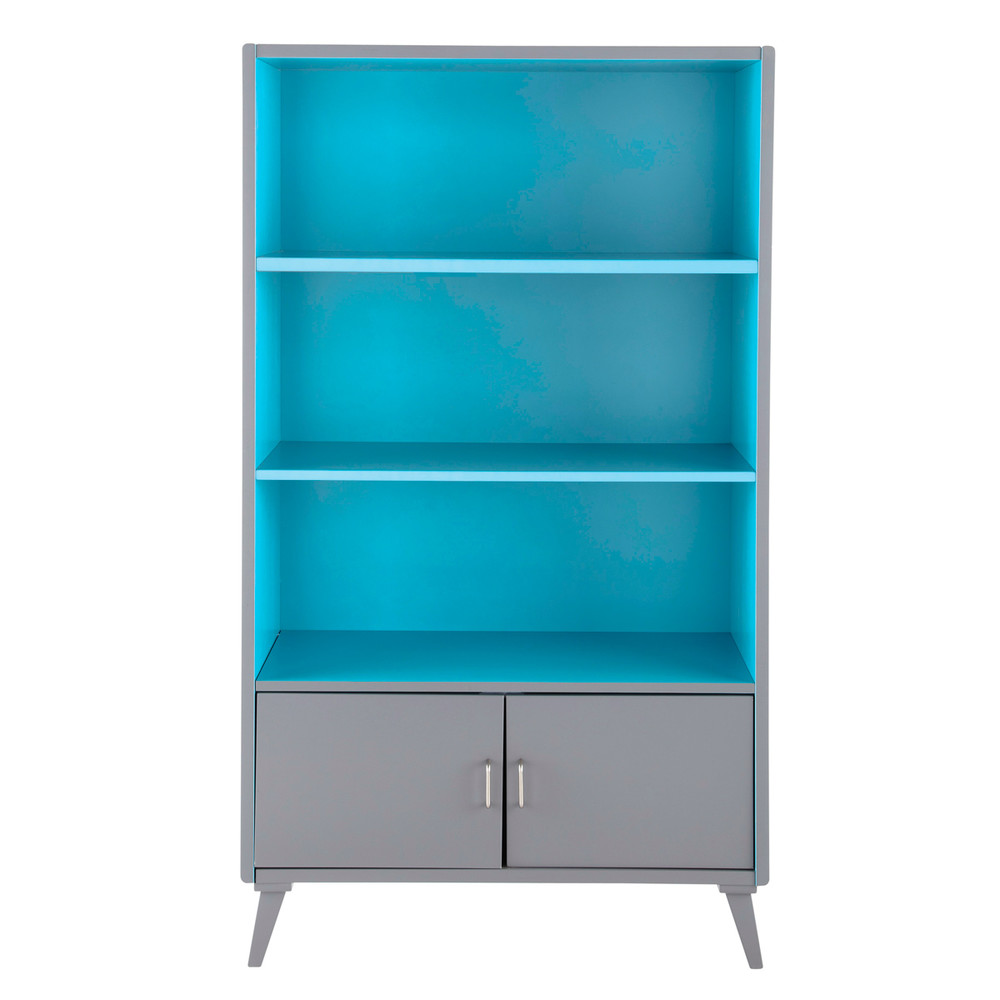 Vintage child's bookcase in grey and blue Theo Theo Maisons du Monde