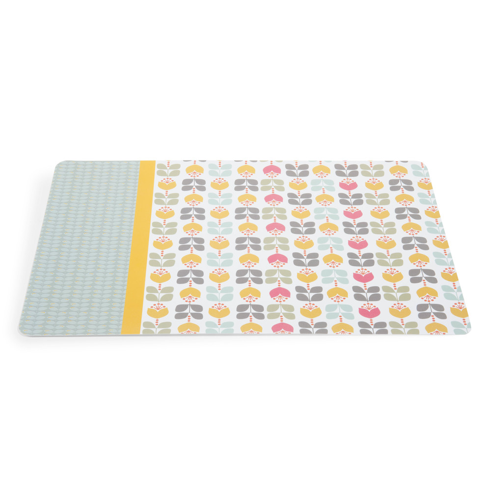 VINTAGE plastic placemat with small flowers 28 x 43cm Maisons du Monde