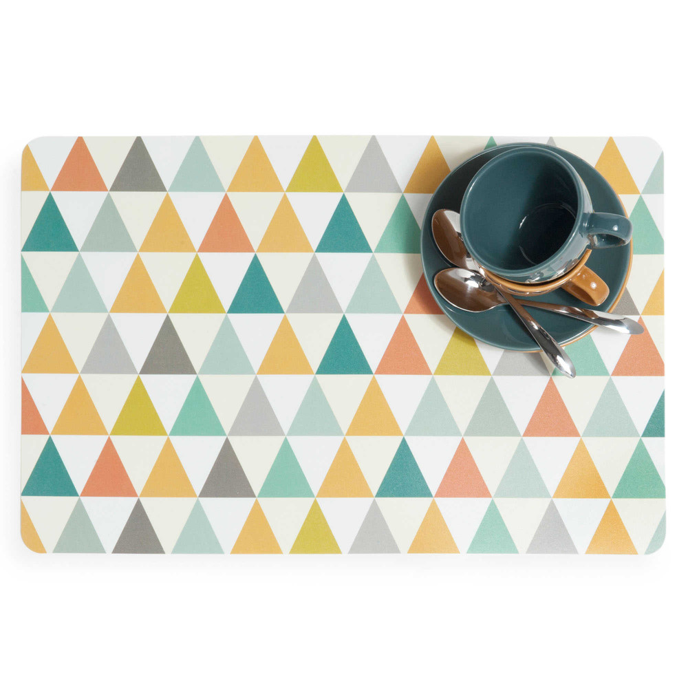 VINTAGE plastic triangle pattern placemat, multicoloured Maisons du Monde