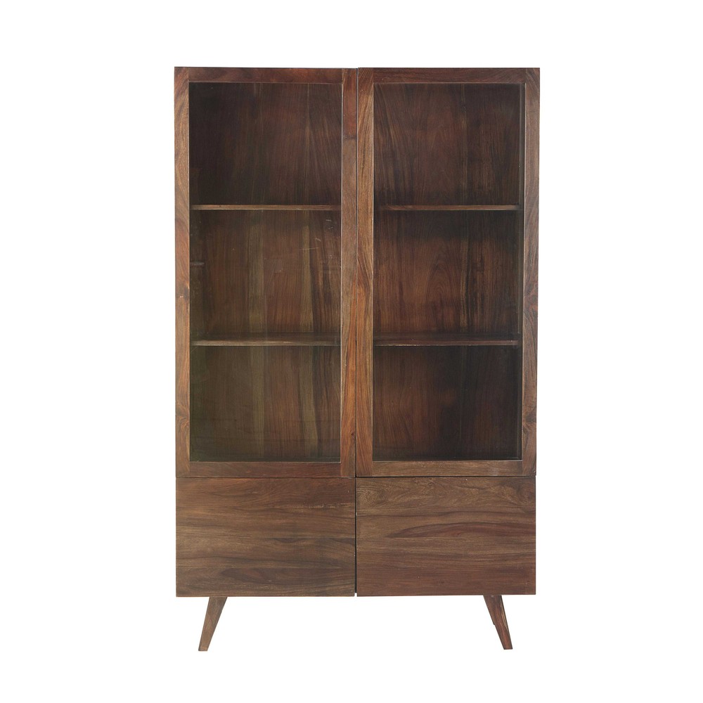 Vitrine en bois de sheesham massif L 120 cm Soho Maisons du Monde -> Vitrine En Bois Massif Vitrine en bois de sheesham massif L 120 cm Soho Maisons du Monde -> Vitrine En Bois Massif