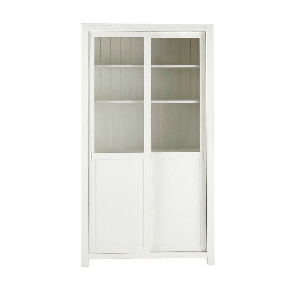 Vitrine en bois massif blanche L 110 cm White Maisons du Monde -> Vitrine En Bois Massif Vitrine en bois massif blanche L 110 cm White Maisons du Monde -> Vitrine En Bois Massif