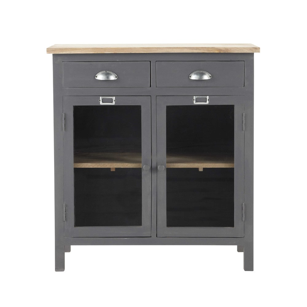 Vorratsschrank aus Holz, B 80 cm, grau Chablis | Maisons du Monde