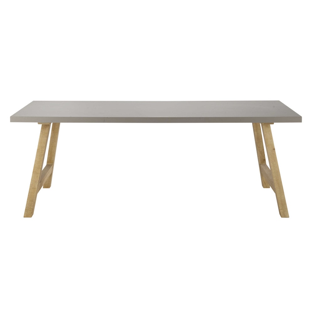 Waxed concreteeffect dining table W 220cm Vermont Maisons du Monde -> Table A Manger Maison Coloniale Waxed concreteeffect dining table W 220cm Vermont Maisons du Monde -> Table A Manger Maison Coloniale