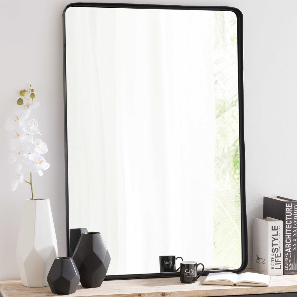 WESTON metal mirror in black H 110cm Maisons du Monde