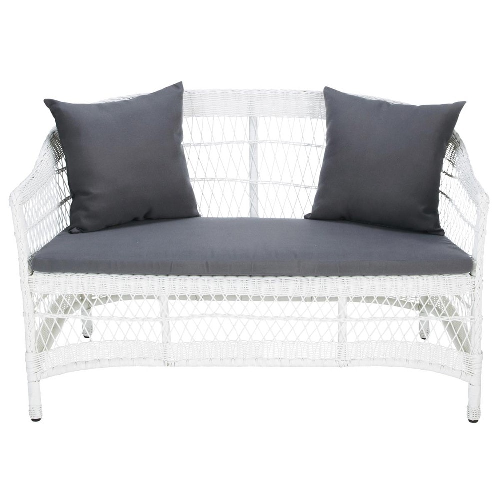 White garden bench seat - Emily Emily | Maisons du Monde