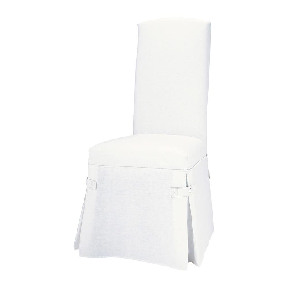 White Linen Chair Slipcover Alice Alice Maisons du Monde