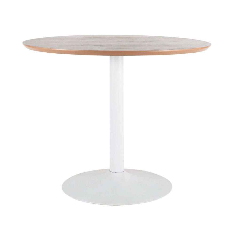 Wood And Metal Round Dining Table D 100cm Circle Maisons Du Monde Wood And Metal Round Dining Table D 100cm
