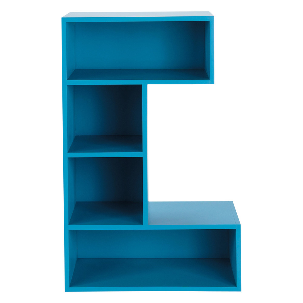 Wooden bookcase in blue W 70cm C Maisons du Monde