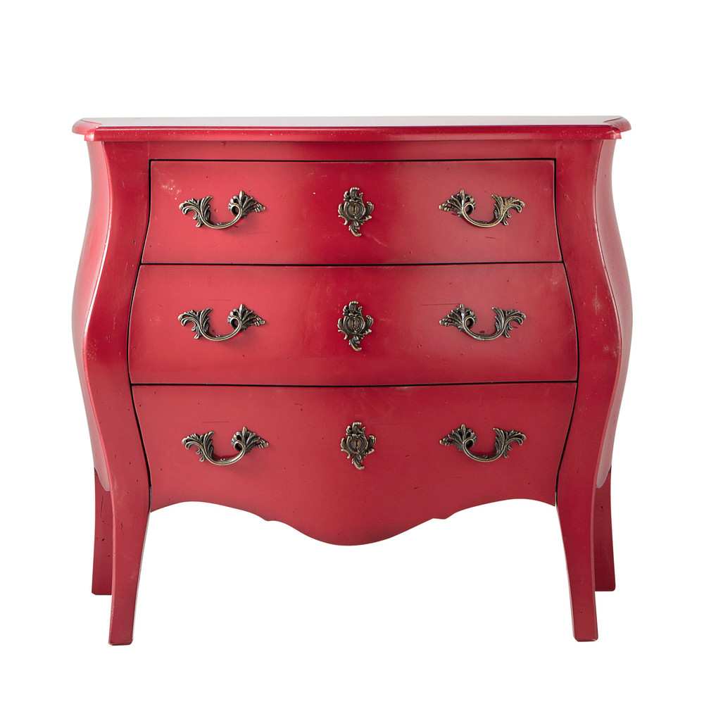 Wooden chest of drawers in pink W 97cm Epoque Maisons du Monde