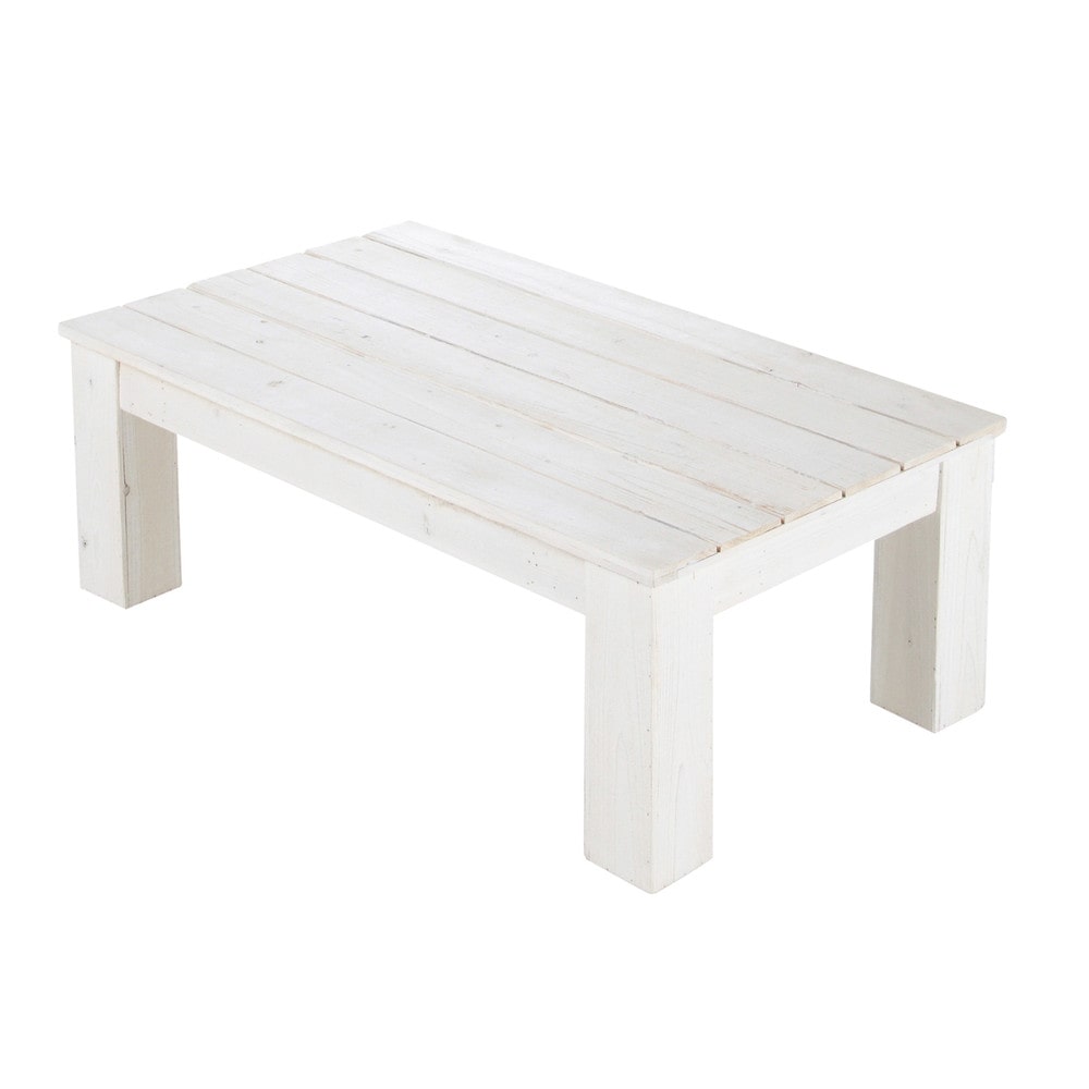 Wooden garden coffee table in white W 100cm Faro Maisons du Monde -> Petite Table Basse Blanche Jardin Wooden garden coffee table in white W 100cm Faro Maisons du Monde -> Petite Table Basse Blanche Jardin