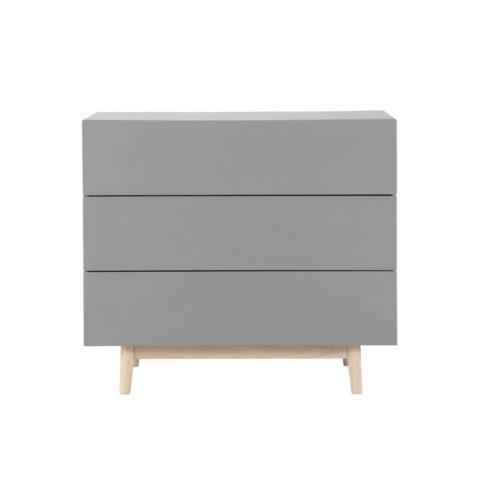 Wooden vintage chest of drawers in grey W 90cm Artic Maisons du Monde
