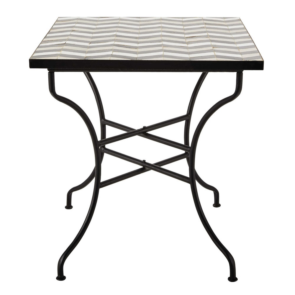Zellige tile square dining table W 70cm Zelie Maisons du Monde