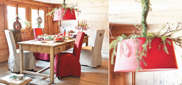 Drum Pendant Lamp in Cherry Red